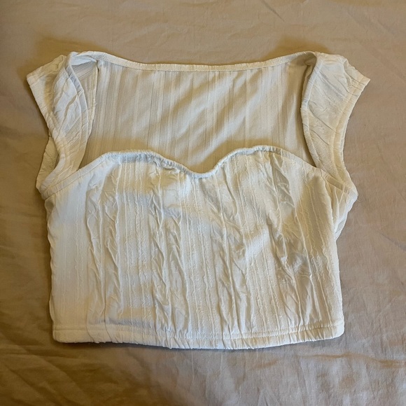 white SHEIN tee with tank top sleeves (size M) - Picture 1 of 2